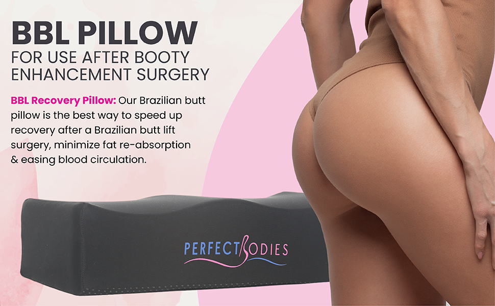 Wide and Firm BBL Comfort Pillow - New Rounded Shape for Ultimate Balance  and Comfort - Plus Size - Less Embarrassing, Firm, Better Balance -  Brazilian Butt Lift Surgery 