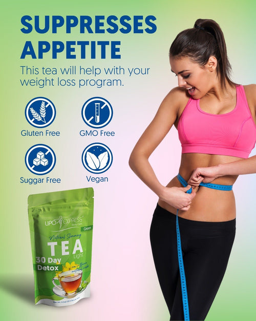3010- LIPO EXPRESS TEA Weight Loss Tea Detox Body Cleanse, Reduce Bloating, & Appetite Suppressant - Perfect Bodies