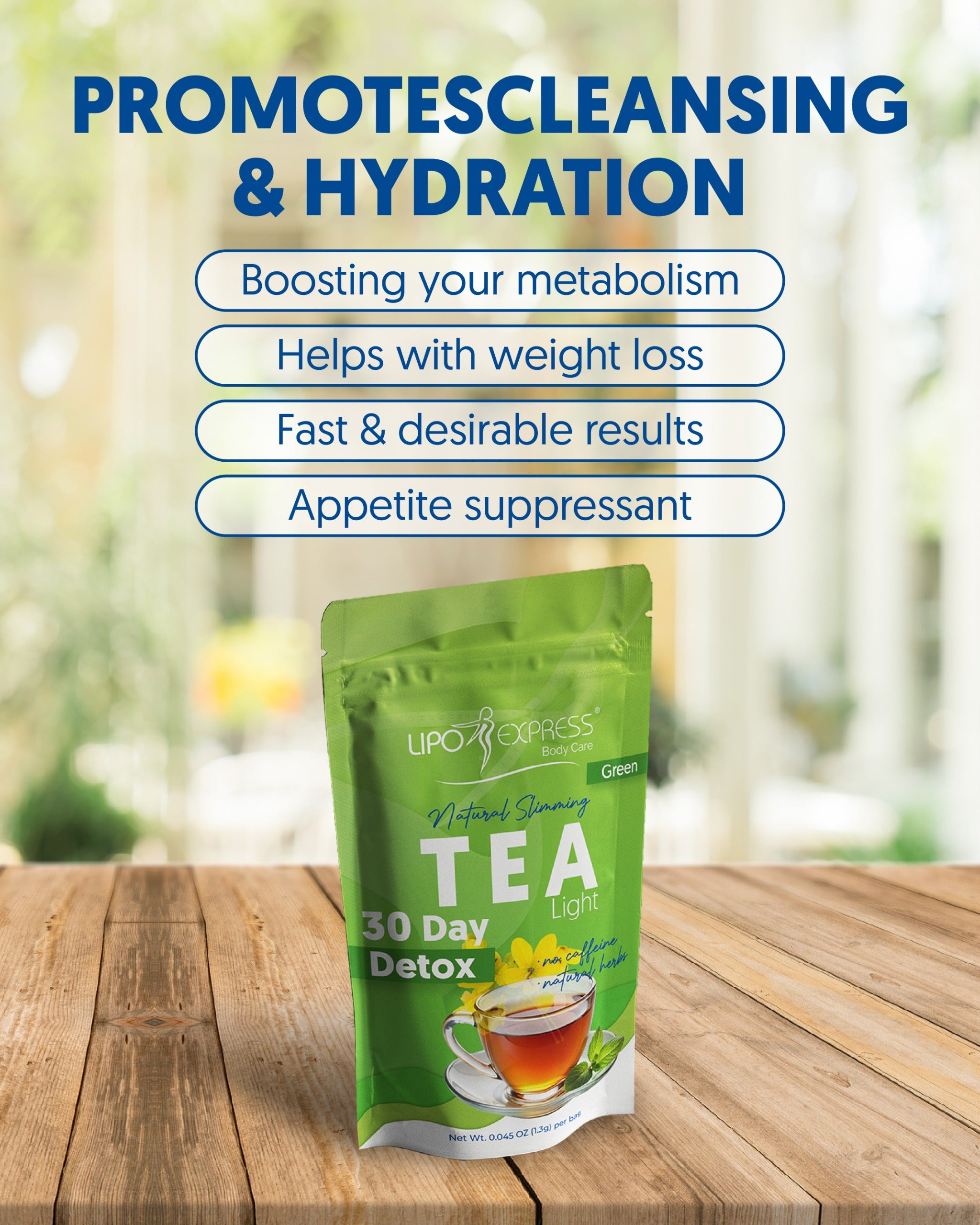 3010- LIPO EXPRESS TEA Weight Loss Tea Detox Body Cleanse, Reduce Bloating, & Appetite Suppressant