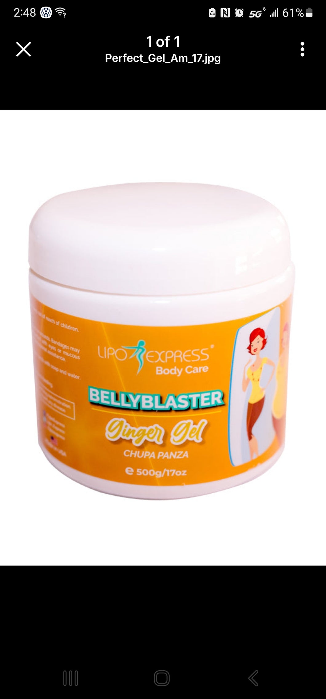 3023-1 Lipo Express Belly Blaster Ginger Gel 1oz