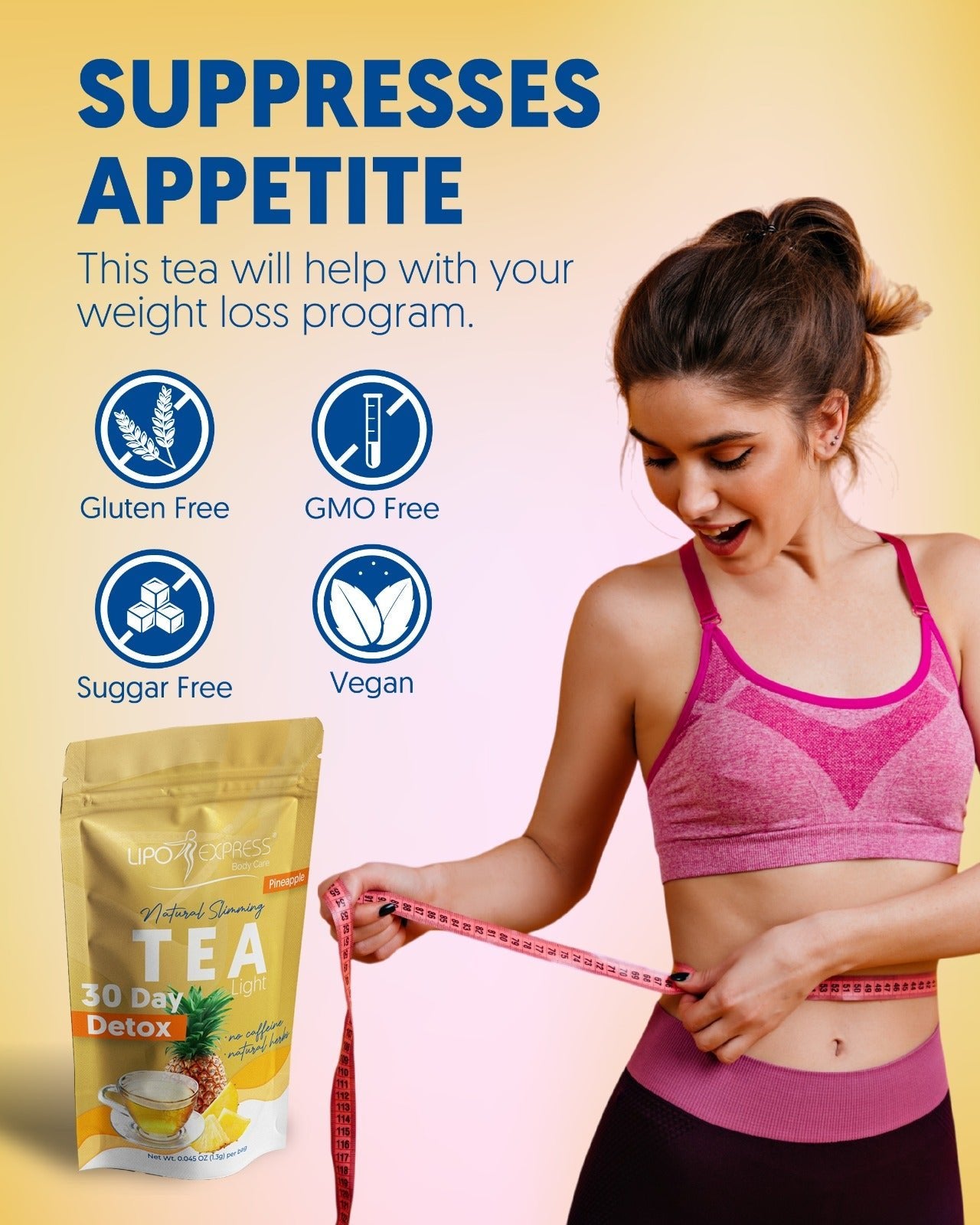 3016- Pineapple Tea Weight Loss Tea Detox, Express Appetite Suppressant, 30 Day Tea-tox, with Potent Traditional 100% Naturals Herbs (Pineapple) - Perfect Bodies