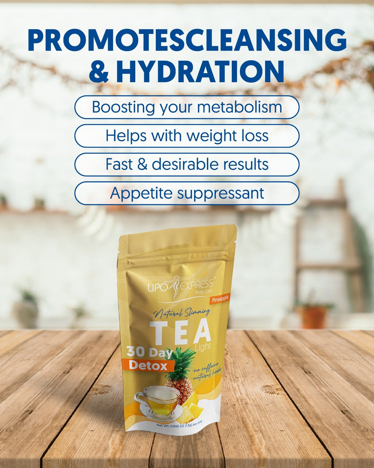 3016- Pineapple Tea Weight Loss Tea Detox, Express Appetite Suppressant, 30 Day Tea-tox, with Potent Traditional 100% Naturals Herbs (Pineapple) - Perfect Bodies