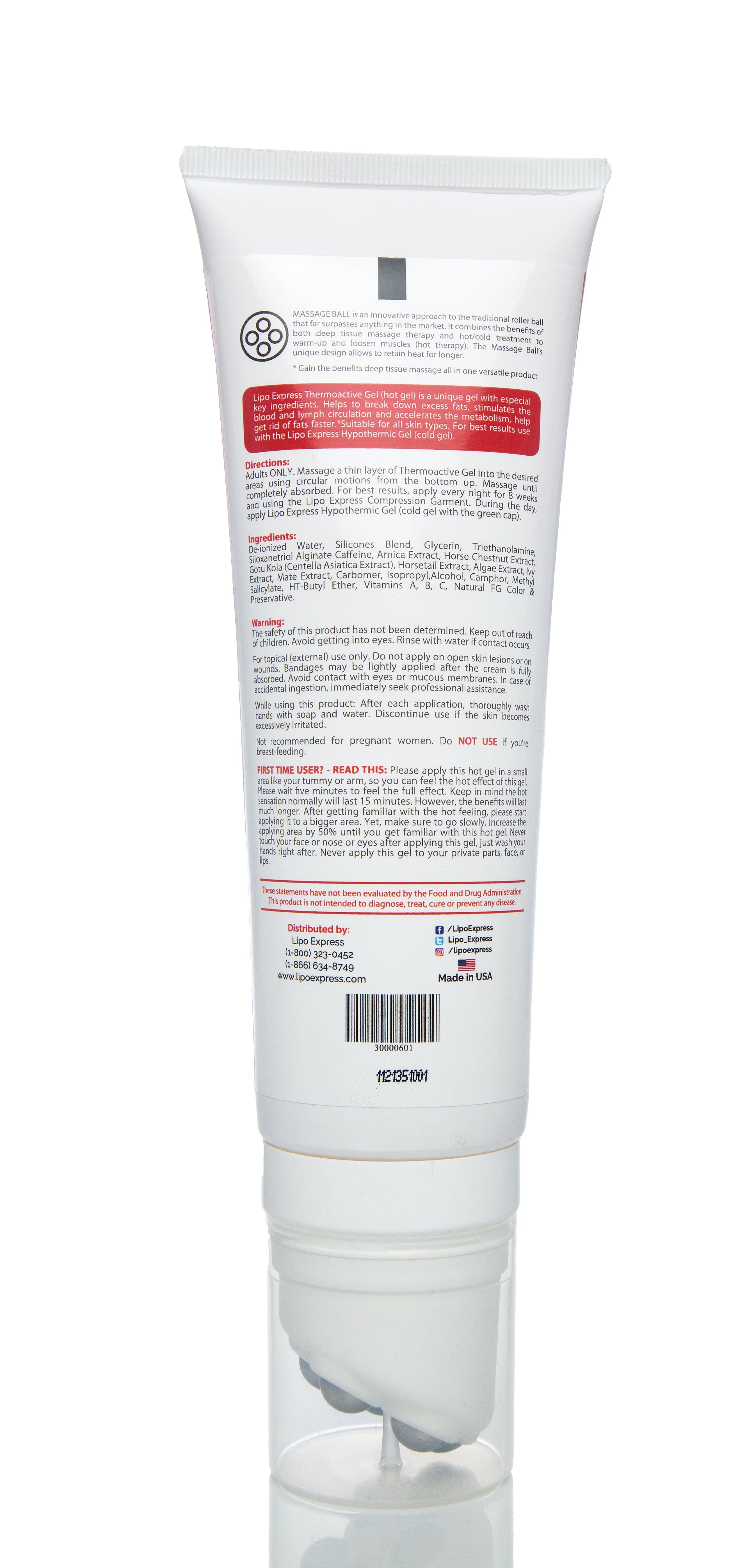 Lipo Express Thermoactive Workout Hot Gel Massage Ball 7oz - Perfect Bodies